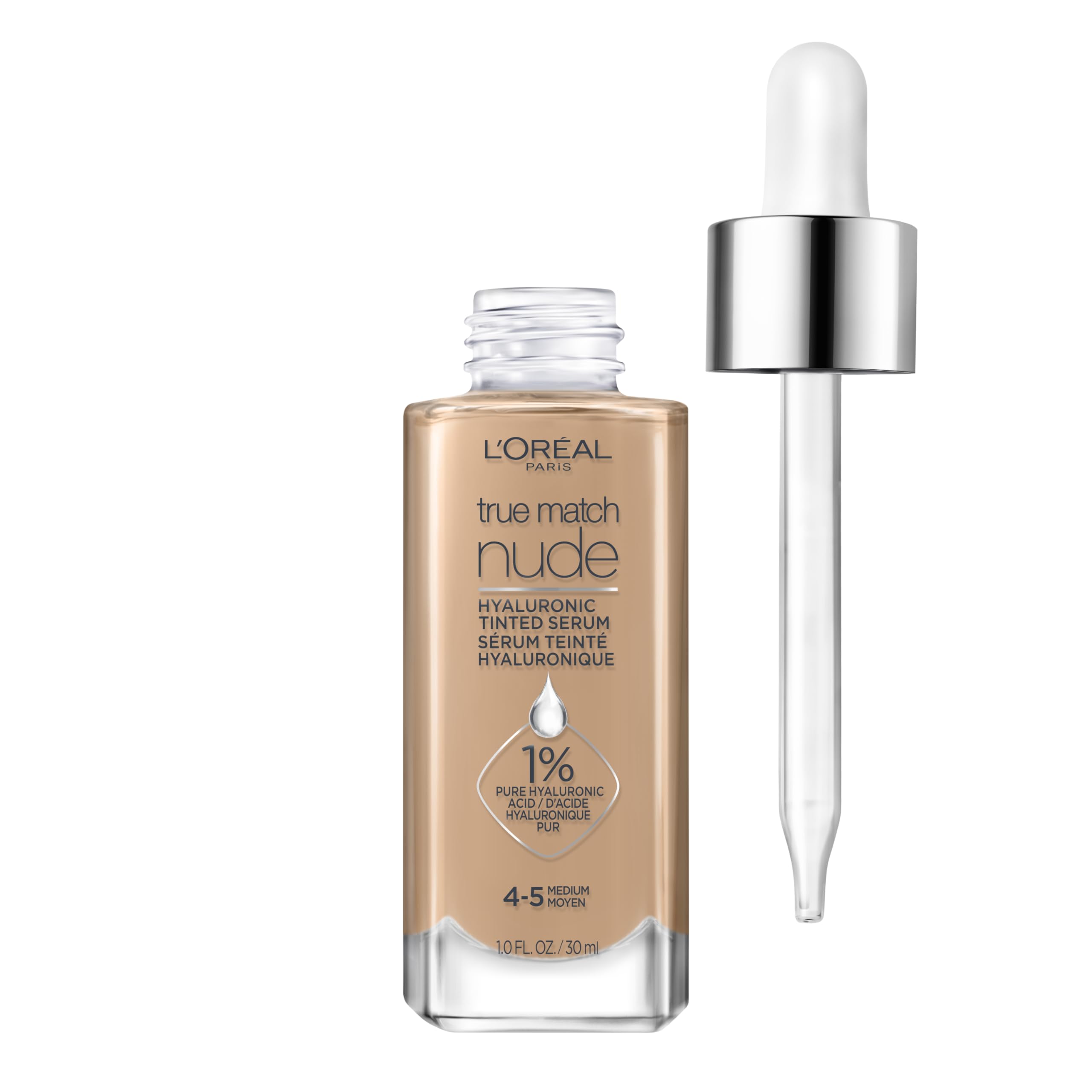 L'Oreal Paris front bottle view showing product and lightweight packaging benefit