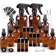 Loretoy amber front packaging showing full bottle kit and contents for organization
