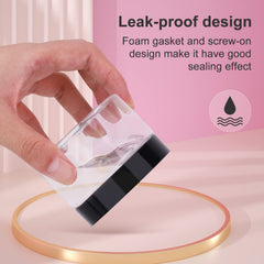 Loretoy lid close-up showing foam seal that prevents leaks during travel