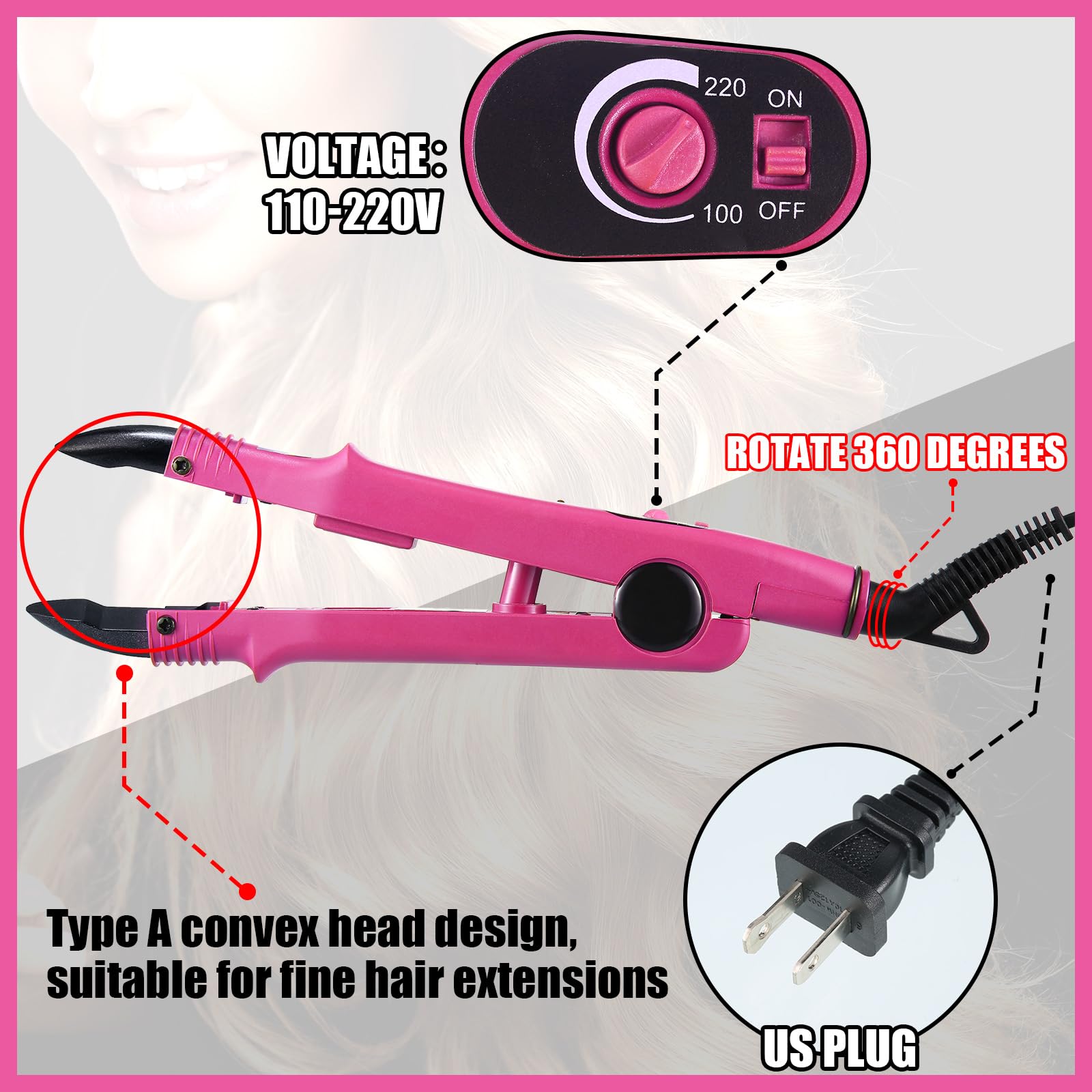 Lothee detailed heat iron plate showing safe even heating for keratin fusion