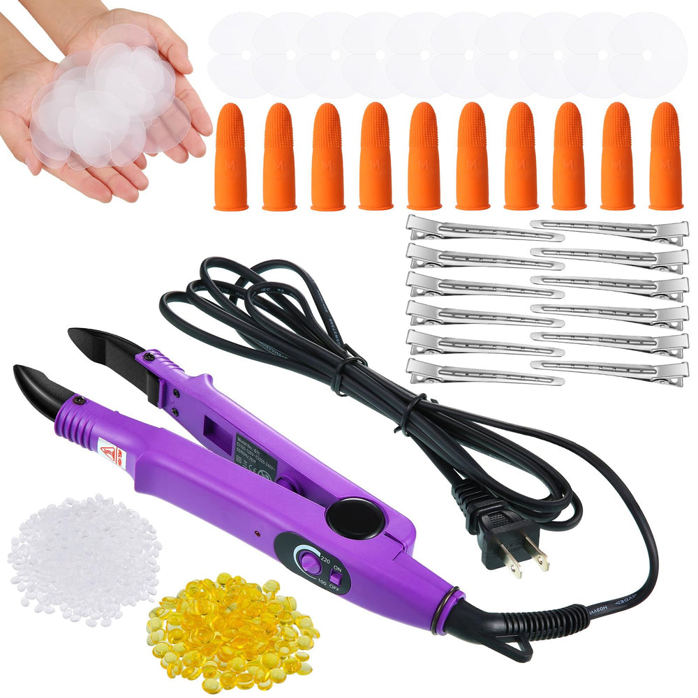 Lothee purple fusion iron front view showing compact design and easy grip