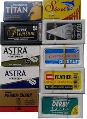Lotus front packaging showing 100-blade sampler, clear brand display and variety benefit