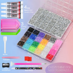 LOTWOW close-up of 3mm multicolor rhinestones revealing vibrant sparkle benefits