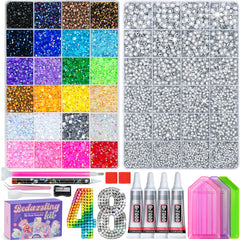 LOTWOW front packaging showing full rhinestone kit and tools for quick start