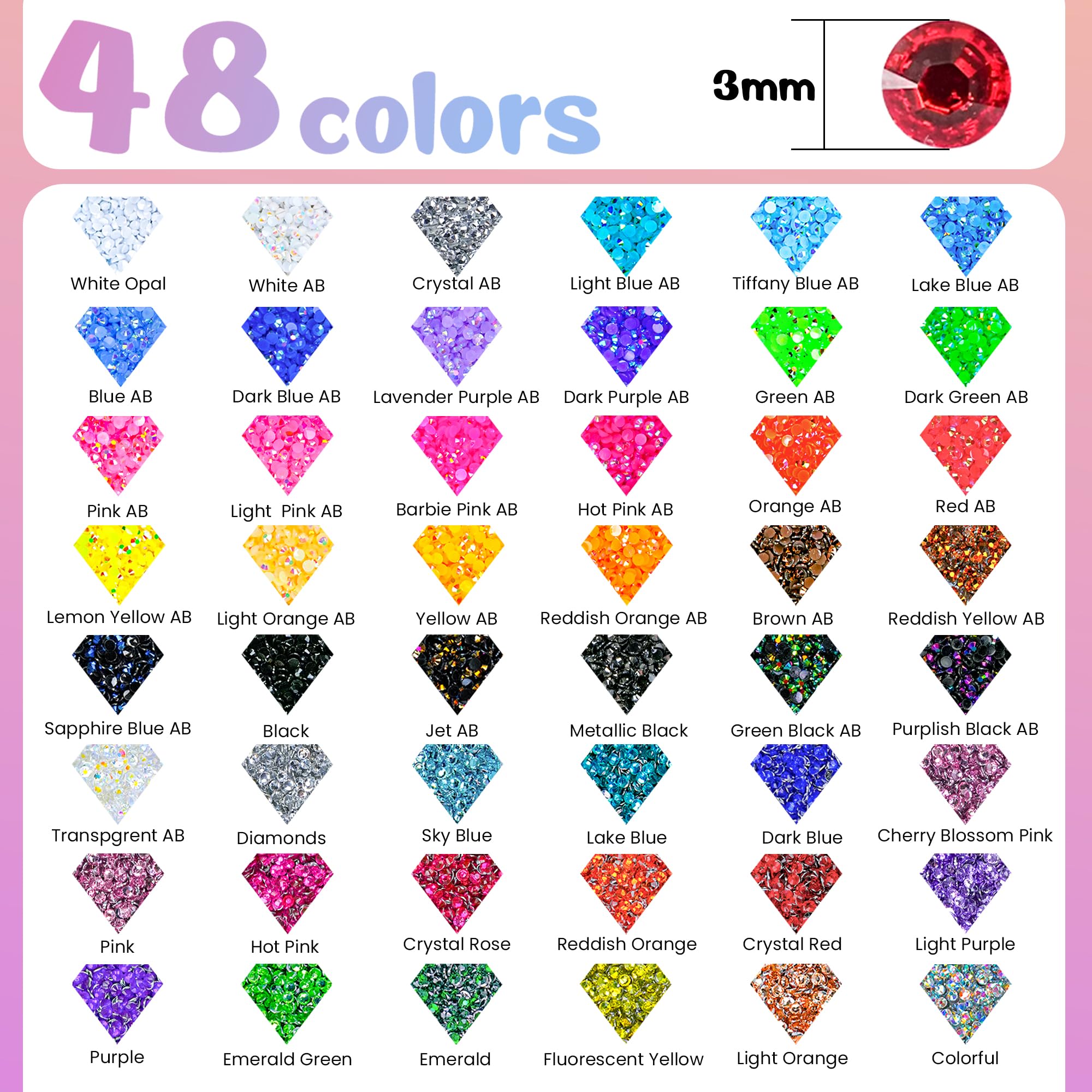 LOTWOW sorting trays with scoop and gems for efficient color separation and workflow