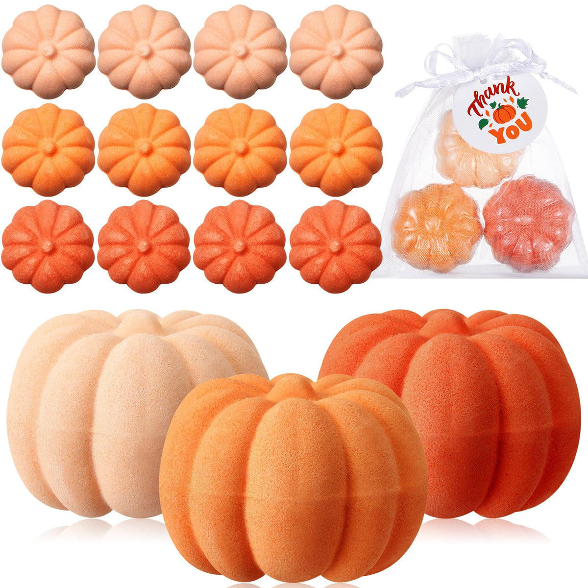 Lounsweer front packaging showing twelve orange pumpkin bath bombs, ready to gift