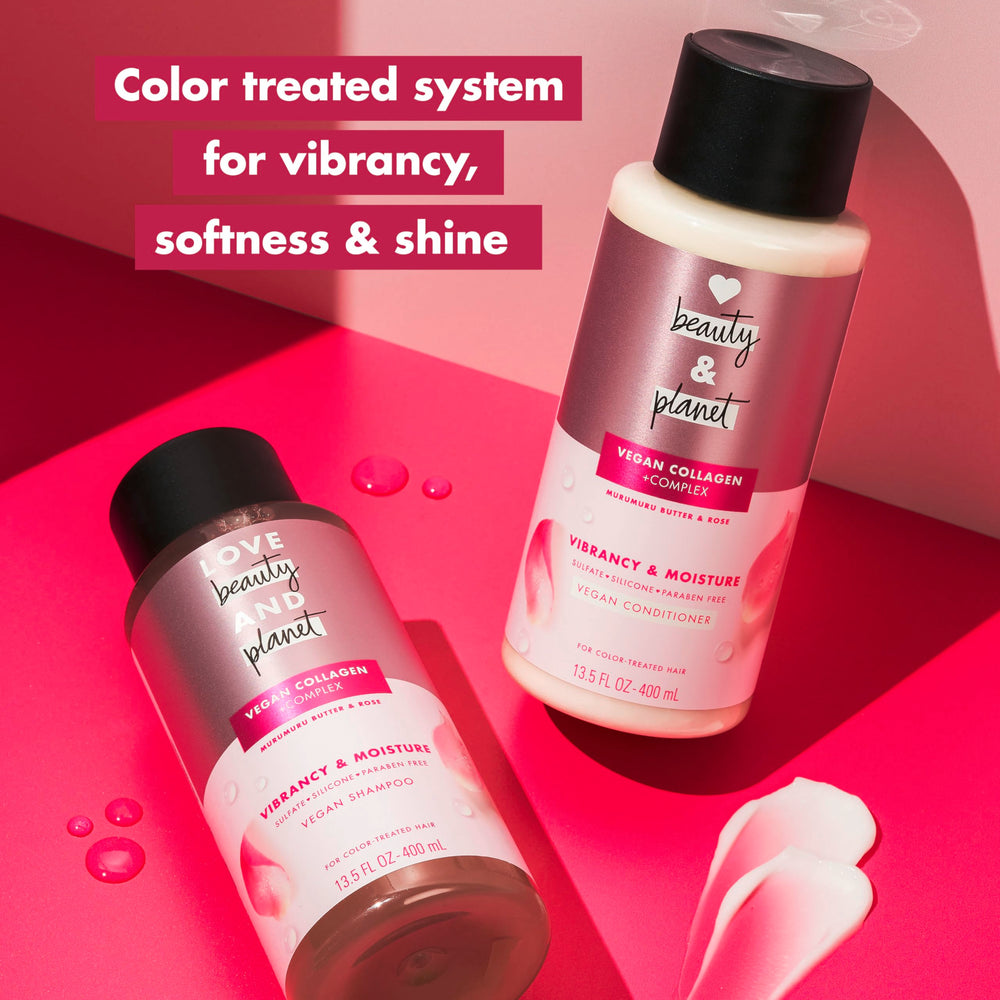 Love Beauty and Planet murumuru butter and rose petals showcasing natural ingredients benefit