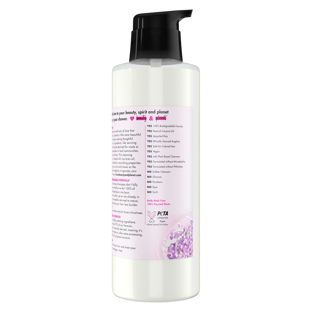 Love Beauty and Planet pump top close-up for easy dispensing and minimal waste