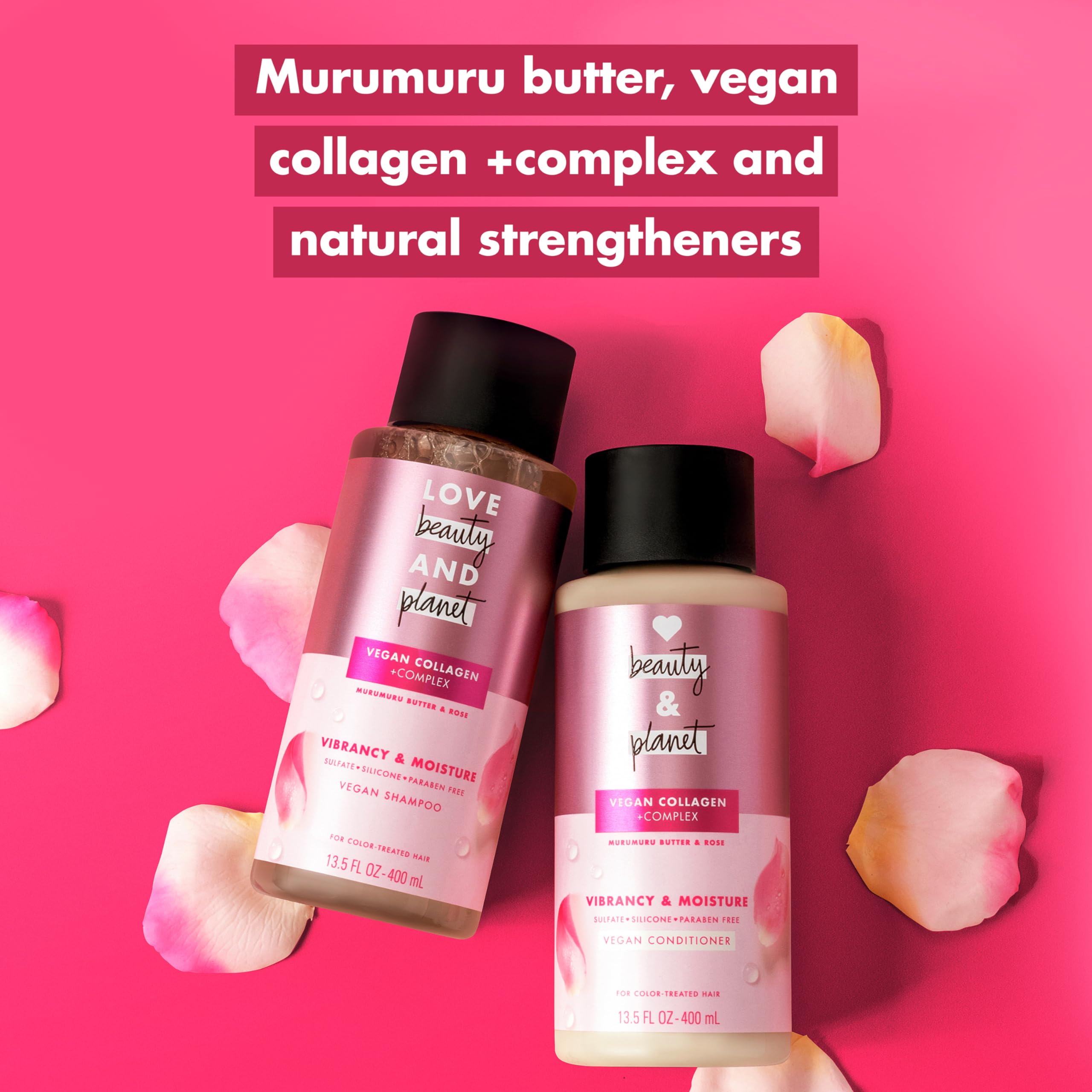 Love Beauty and Planet recycled bottle in hand highlighting sustainable packaging benefit