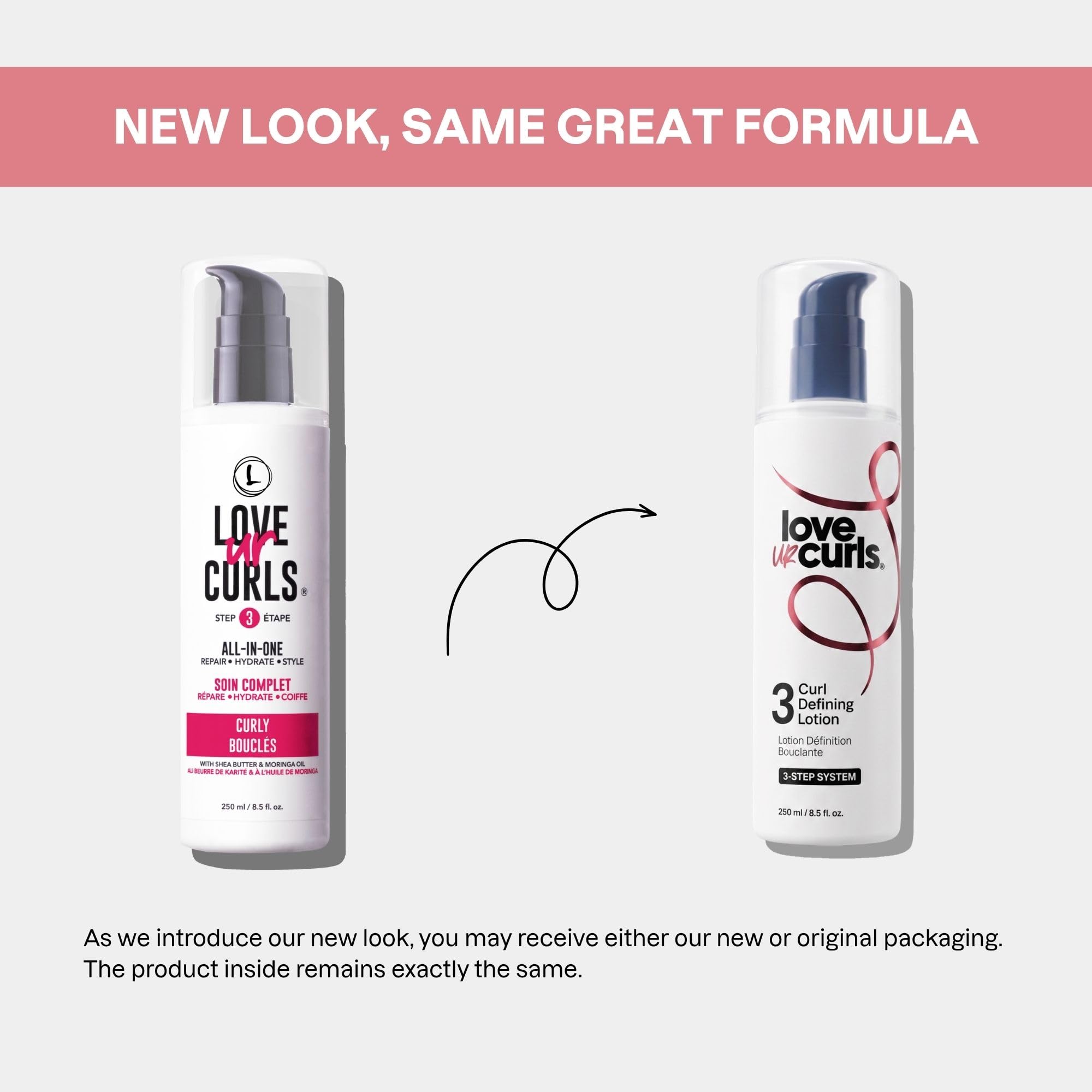 Love Ur Curls applied to damp hair demonstrating easy styling