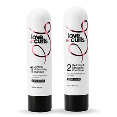 Love Ur Curls front packaging set shows bottles and benefits