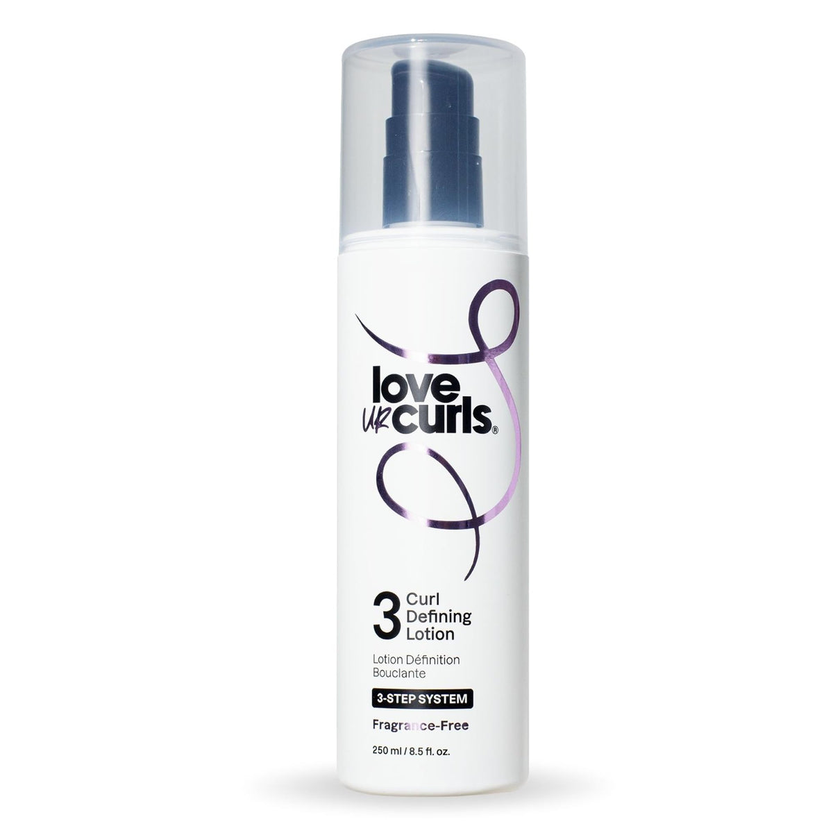 Love Ur Curls front packaging showing product benefits and clean label