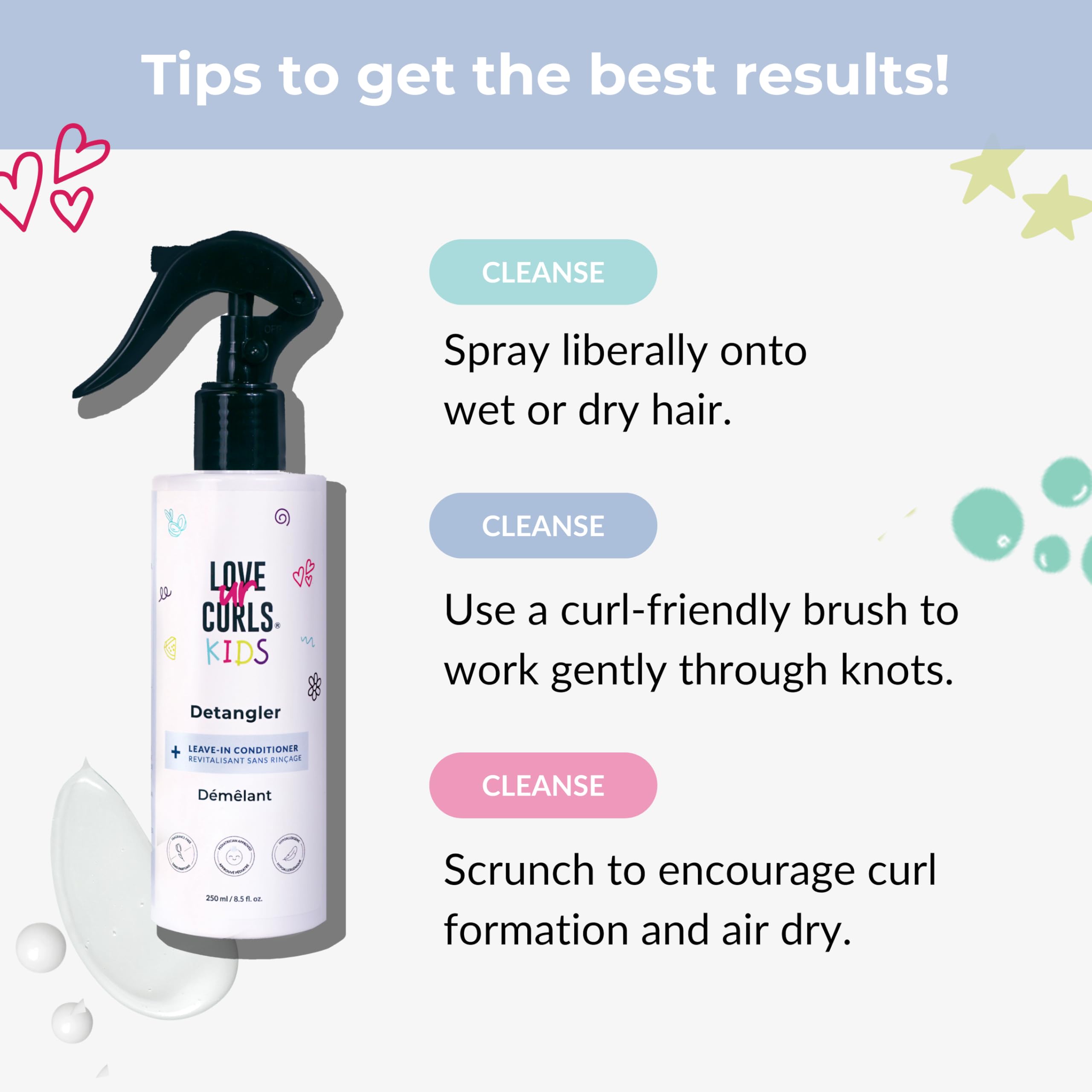 Love Ur Curls bottle staged in bathroom showing everyday parent convenience benefit