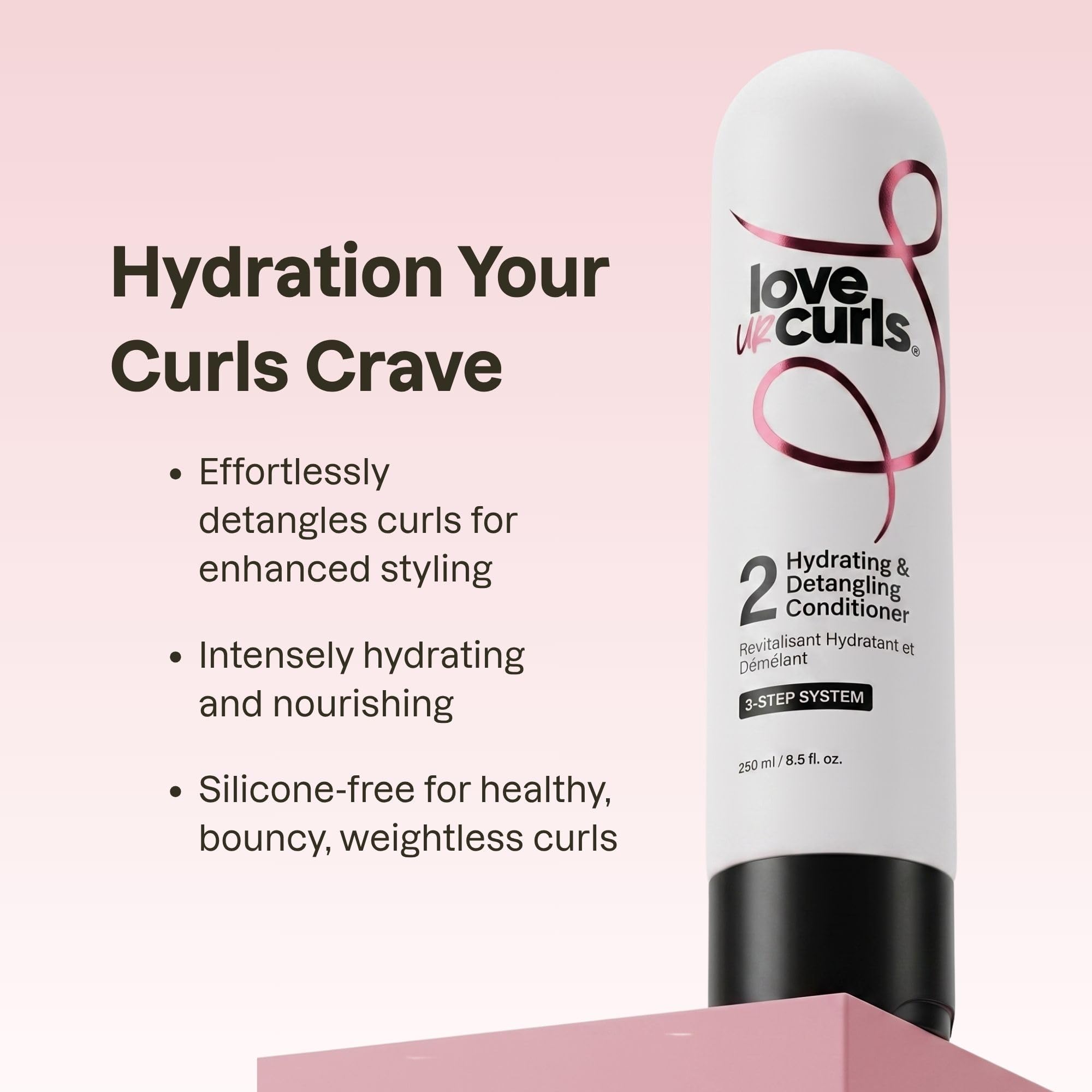 Love Ur Curls pump dispenser shampoo for easy precise use