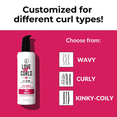 Love Ur Curls shampoo pump close-up illustrating gentle cleansing action