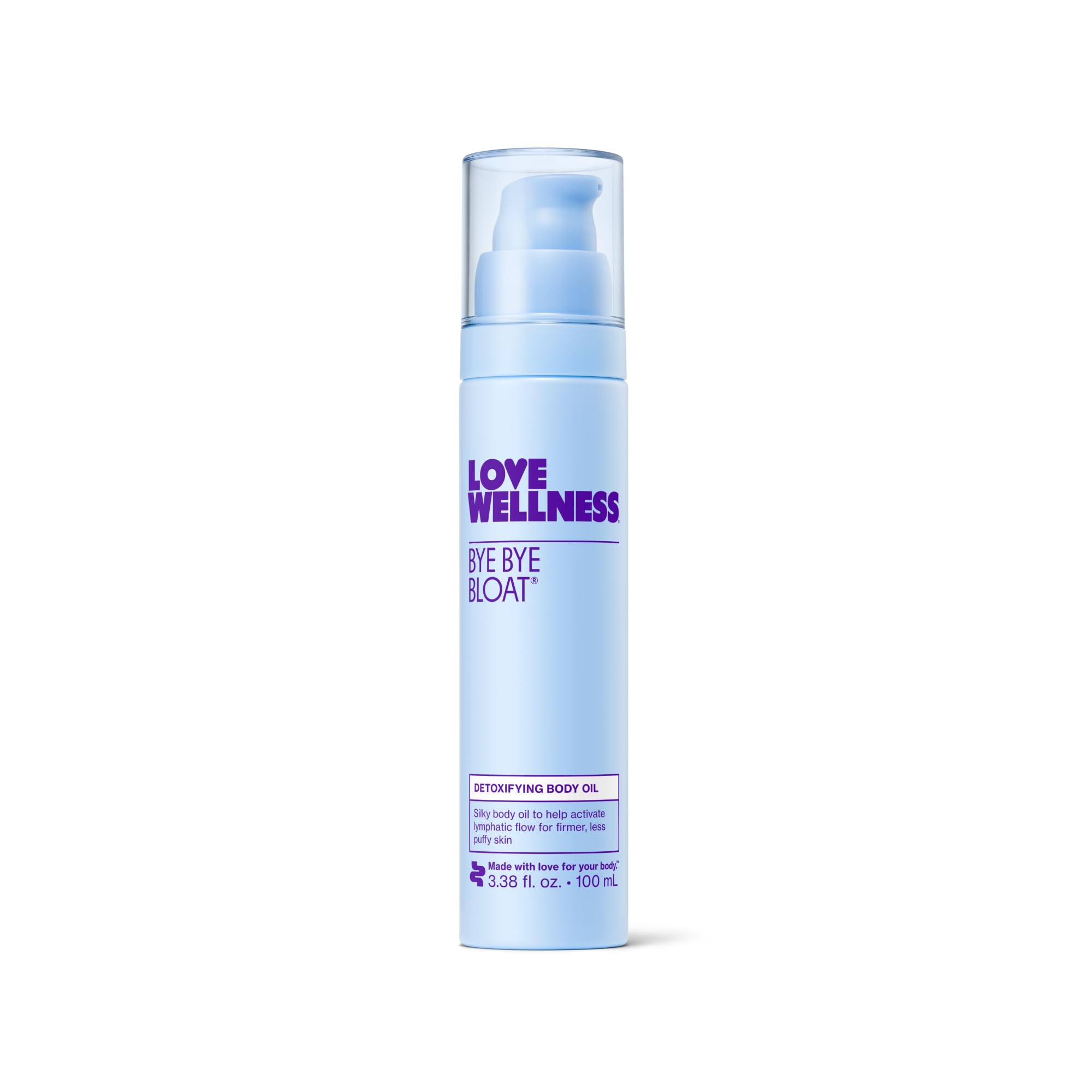 Love Wellness bottle front label showing 100 mL and product name benefits