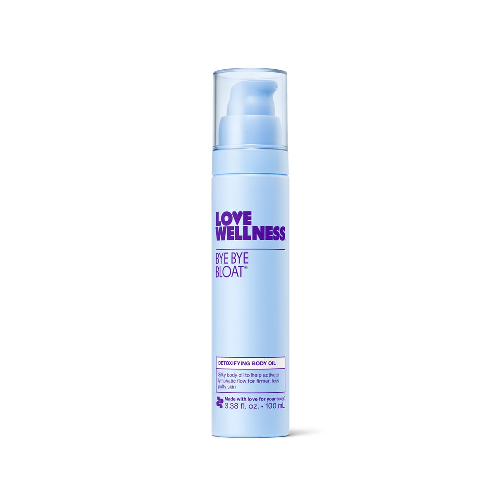 Love Wellness bottle front label showing 100 mL and product name benefits
