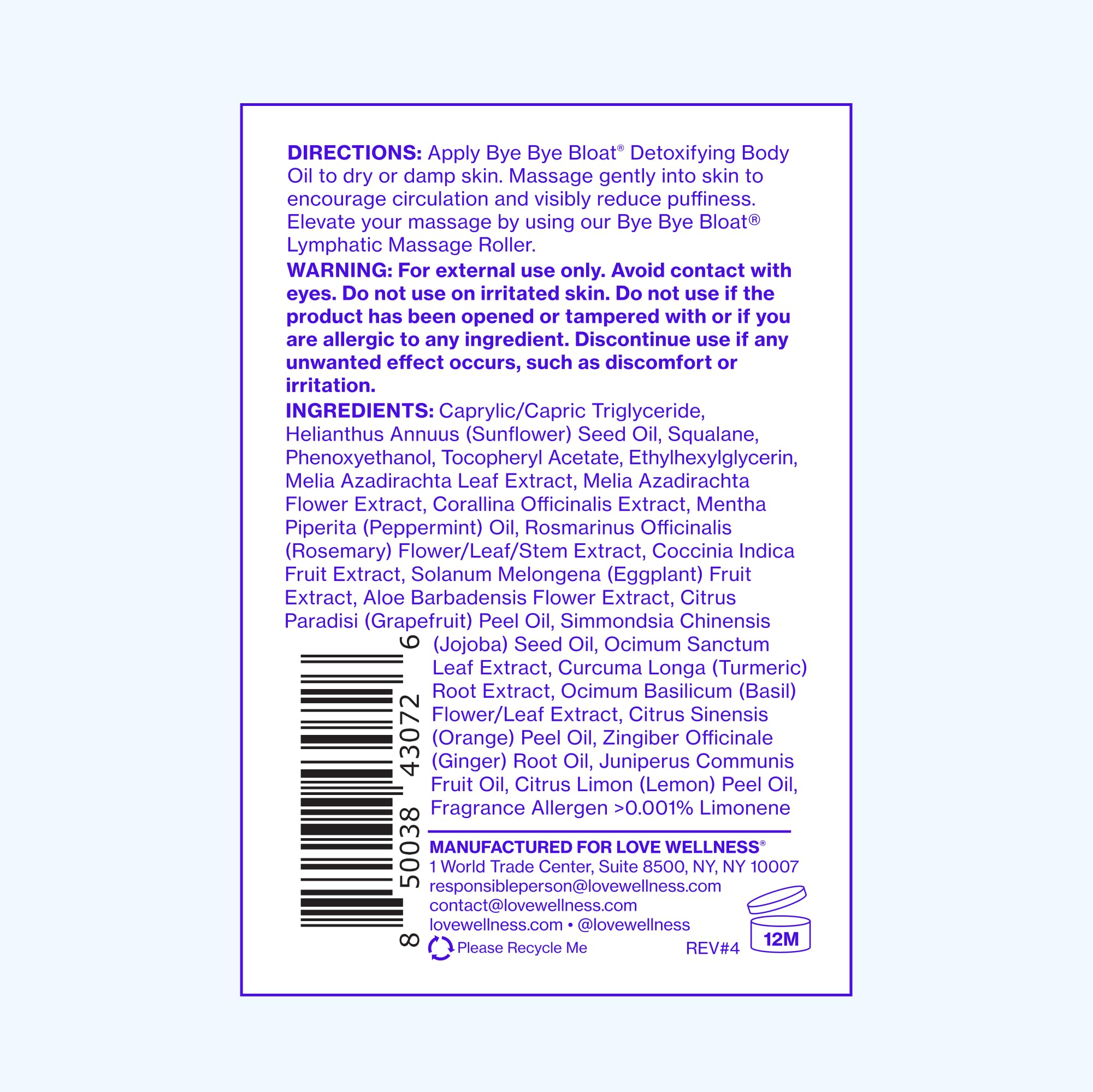 Love Wellness oil in bathroom routine scene promoting calming self-care