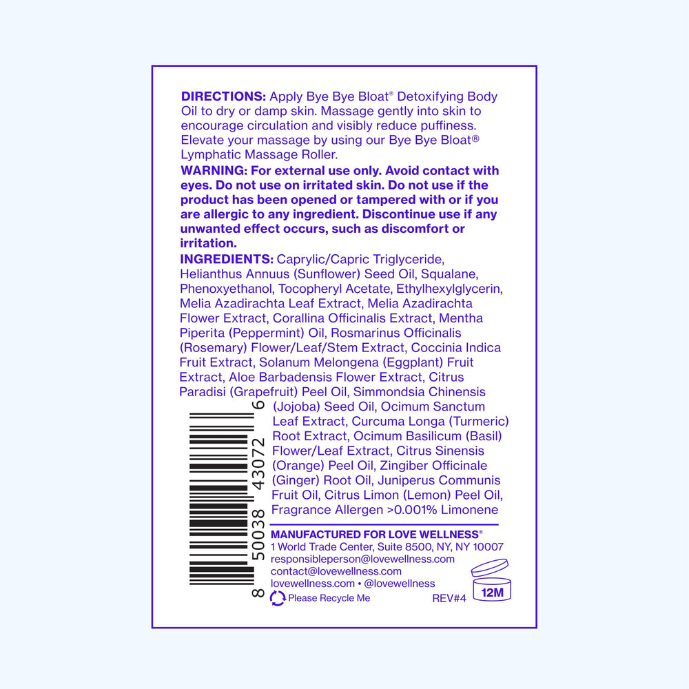 Love Wellness oil in bathroom routine scene promoting calming self-care