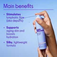 Love Wellness oil droplet on skin demonstrating lightweight absorption