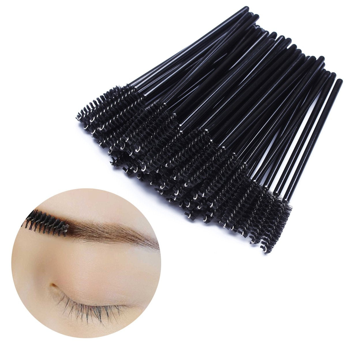 LoveBB spoolie combing lashes to separate and remove mascara clumps