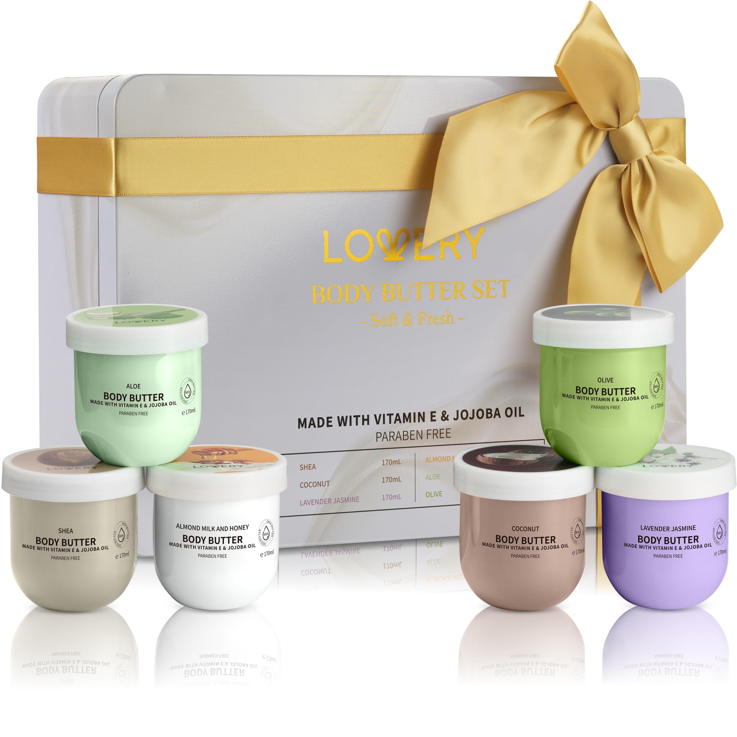 LOVERY gift-ready tin wrapped for giving to emphasize thoughtful presentation