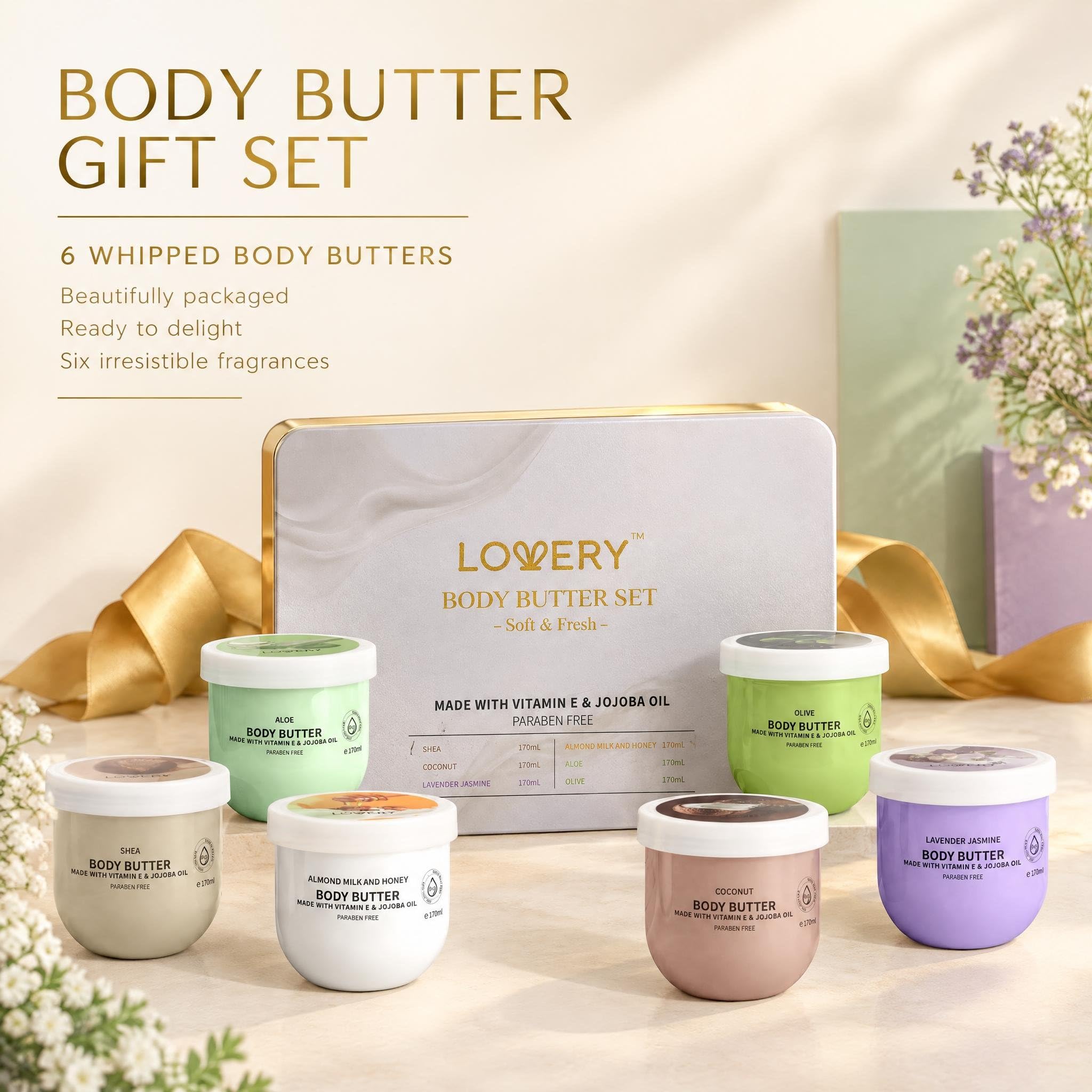 LOVERY jar open top showing whipped cream texture for smooth absorption