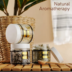 LOVERY tea tree jar label visible to show natural ingredients and clarifying benefit