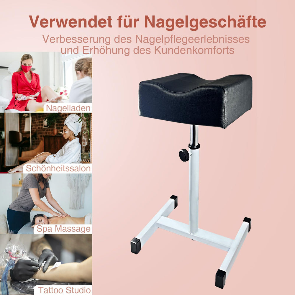 LOVEVLOGY footrest beside ruler showing scale and space-saving convenience
