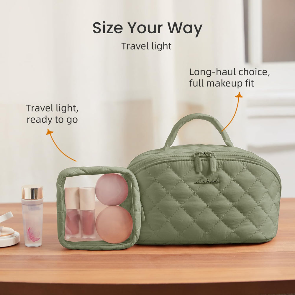 LOVEVOOK on bathroom counter lifestyle shot illustrates travel-ready organization