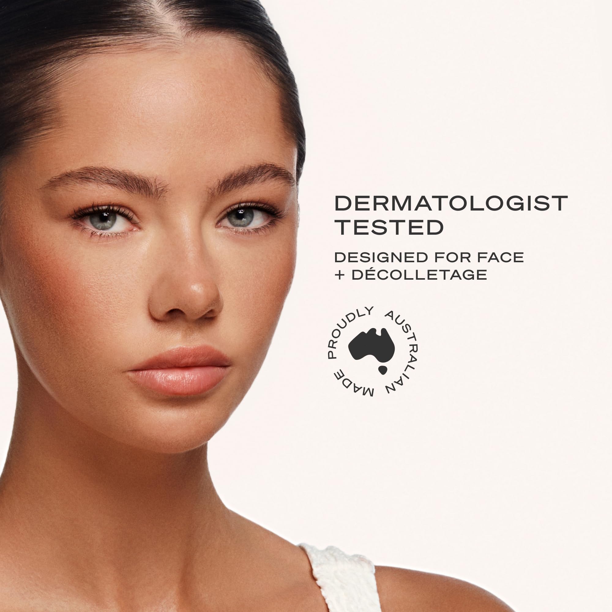 Loving Tan application on hand demonstrating the integrated colour guide for accurate, streak-free placement