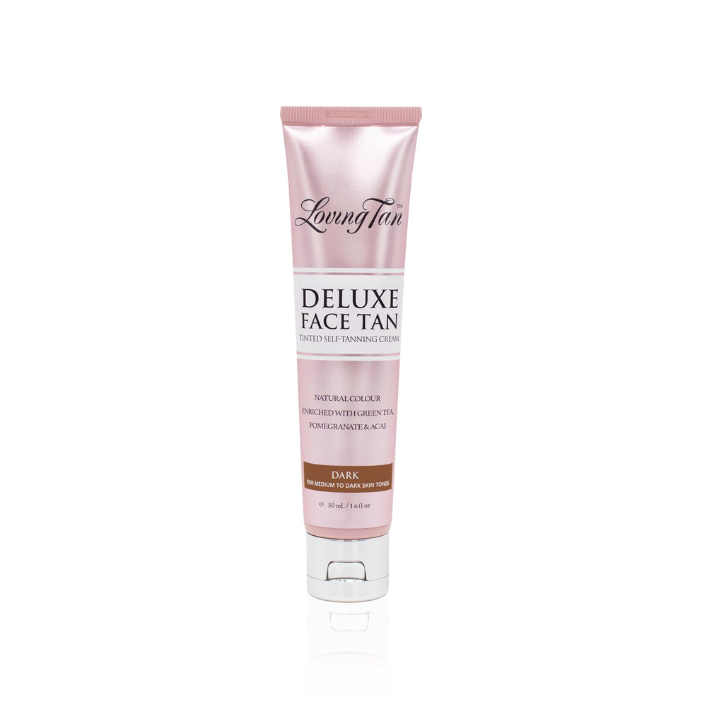 Loving Tan front packaging showing compact bottle and label, clear brand visibility and travel-friendly size