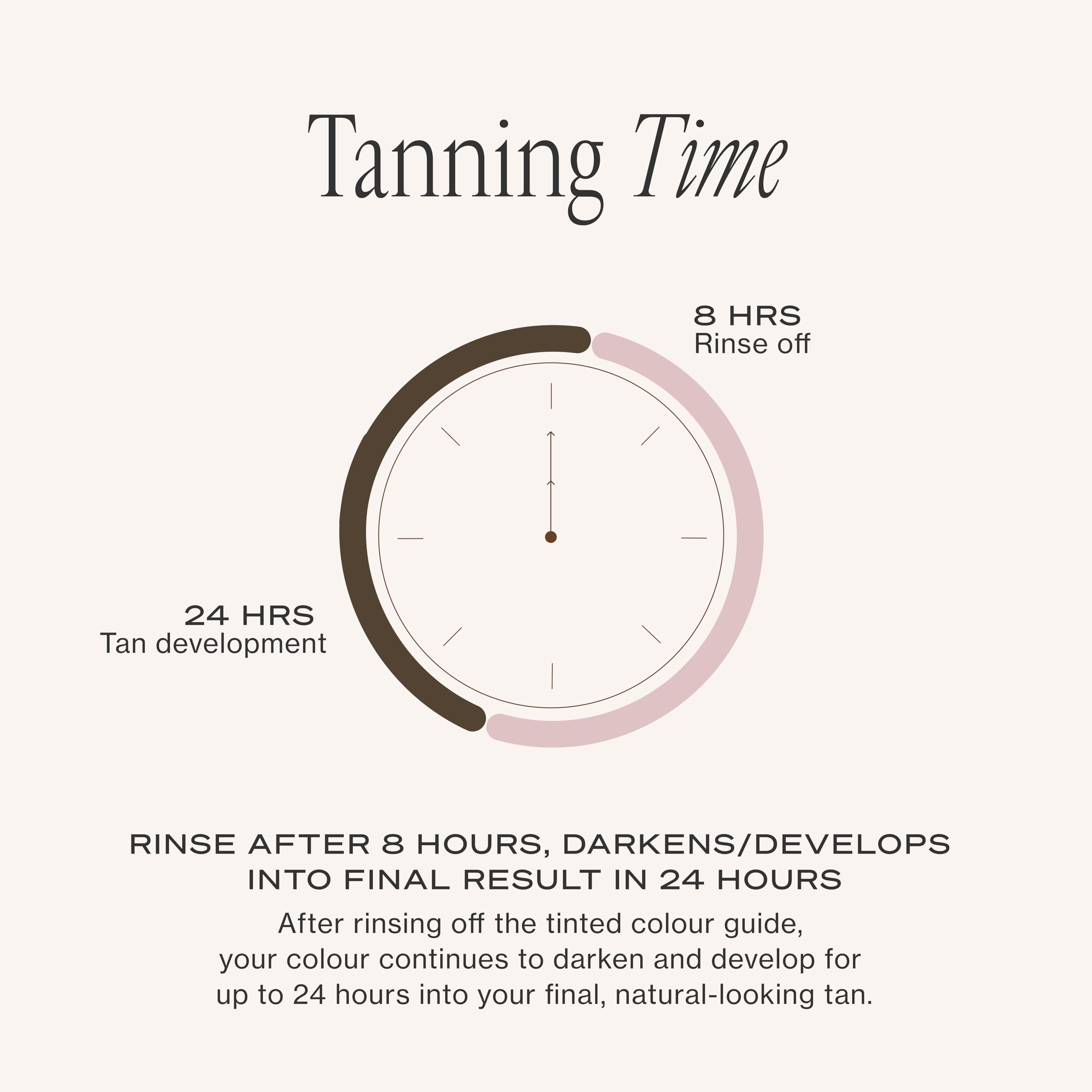 Loving Tan mousse on bathroom vanity staged, suggests effortless at-home salon results
