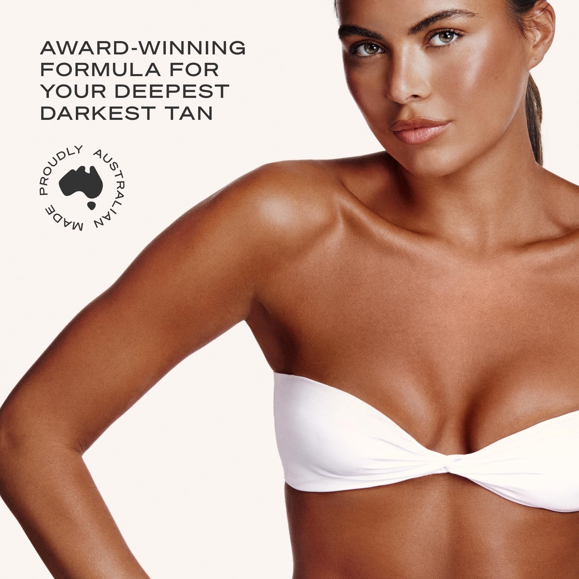 Loving Tan before and after arm showing deep natural-looking bronze