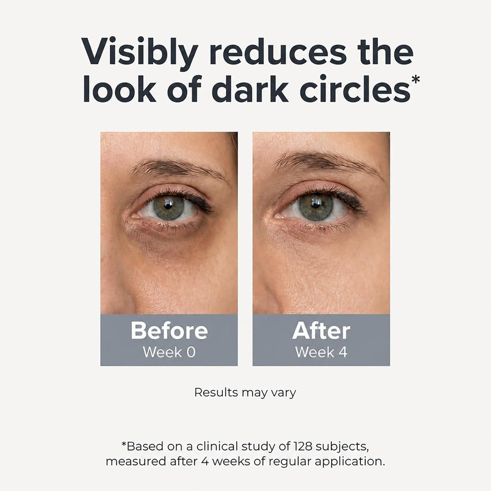 Loxadz before and after split view showing reduced puffiness and brighter skin