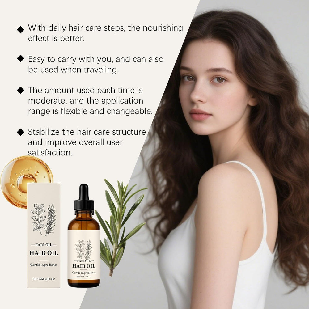 LOYOTICE Fari oil texture close-up showing lightweight, non-greasy finish