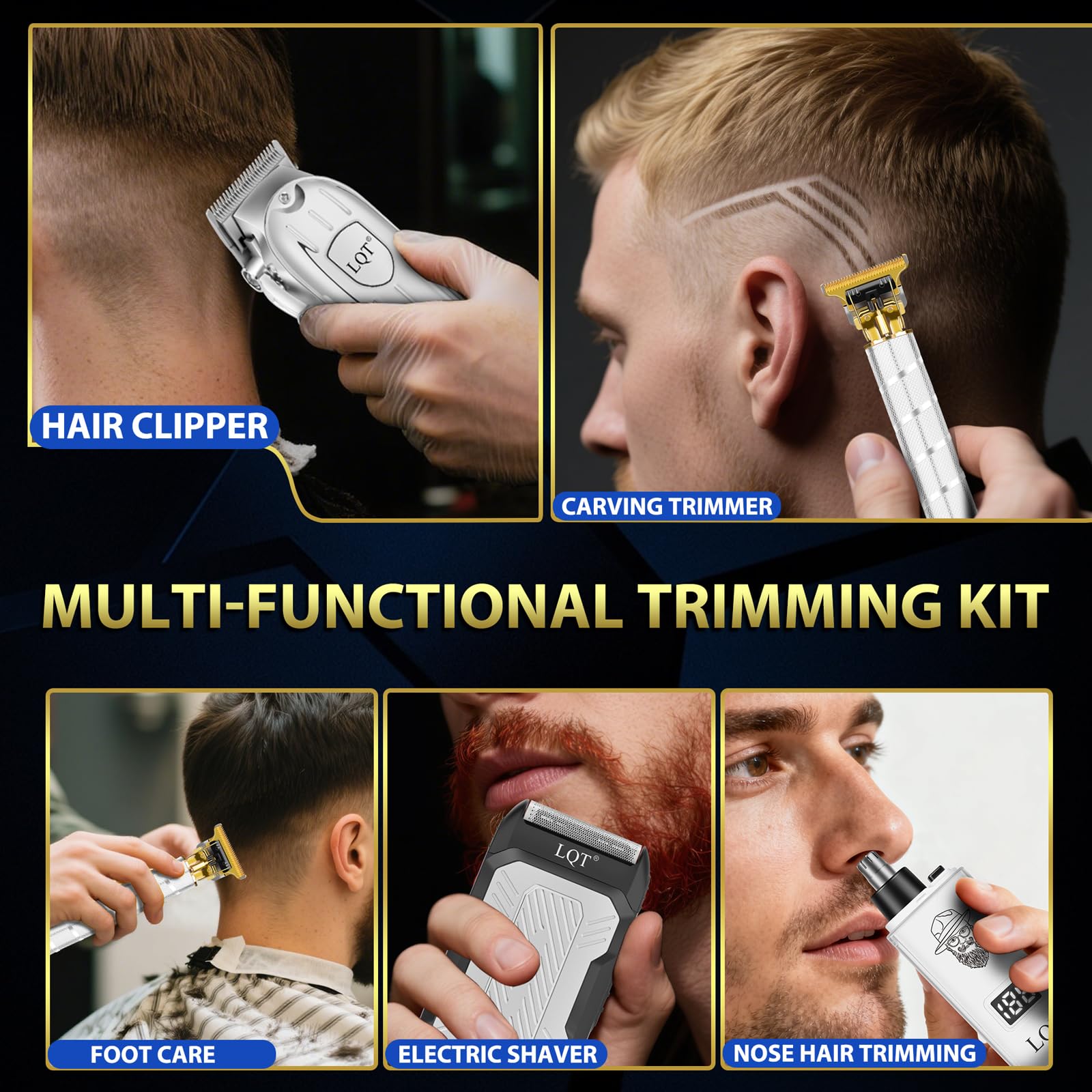 LQT included cape, USB cable and brushes for tidy maintenance