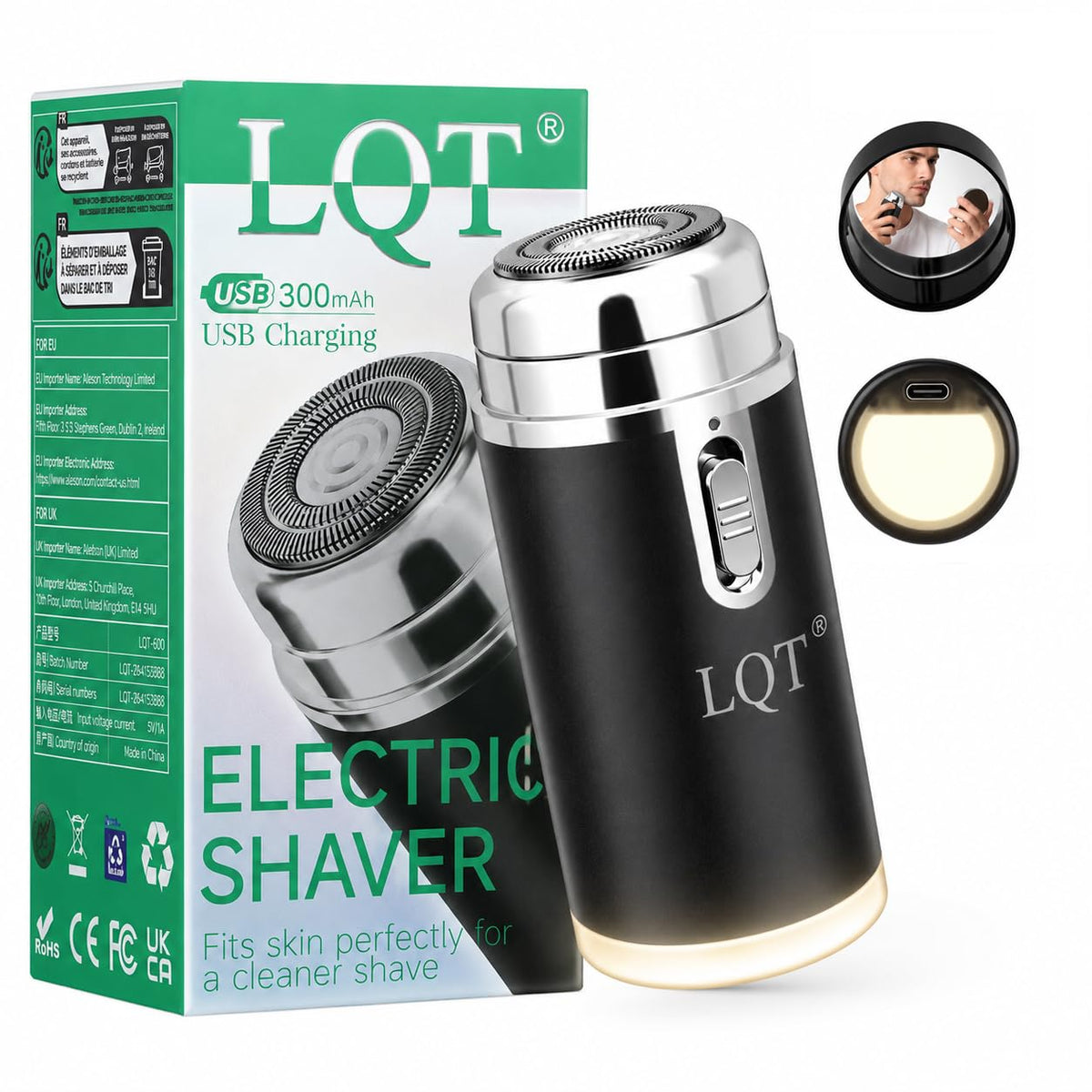 LQT front view with mirror cap showing protective convenience