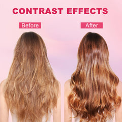 LSKINBATH before and after split ends showing smoother ends benefit