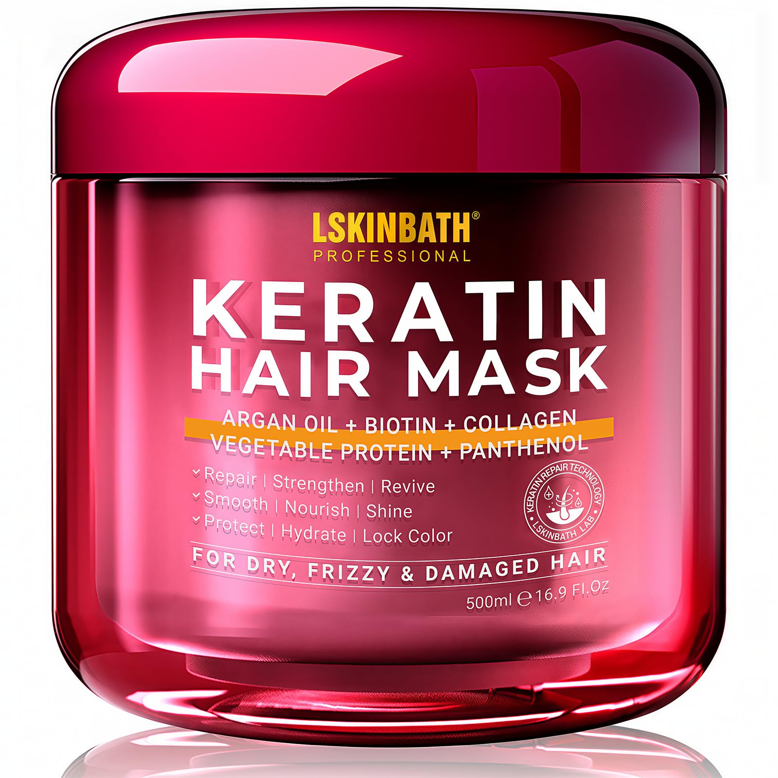 LSKINBATH front packaging 500ml showing bottle and label benefits