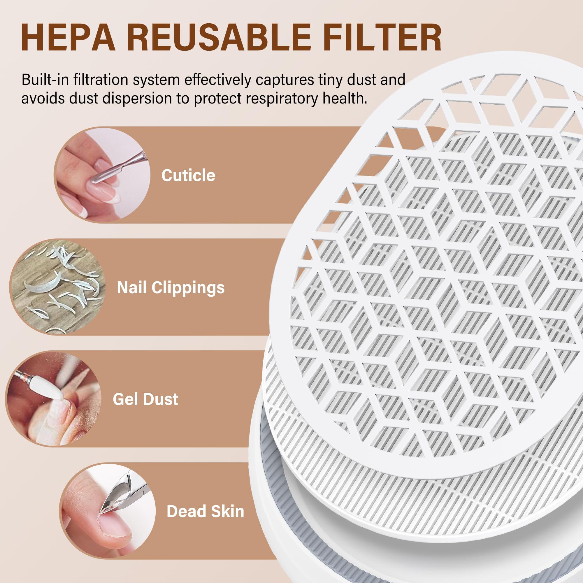 LSNDRG magnetic filter detail showing removable design for easy cleaning and reuse