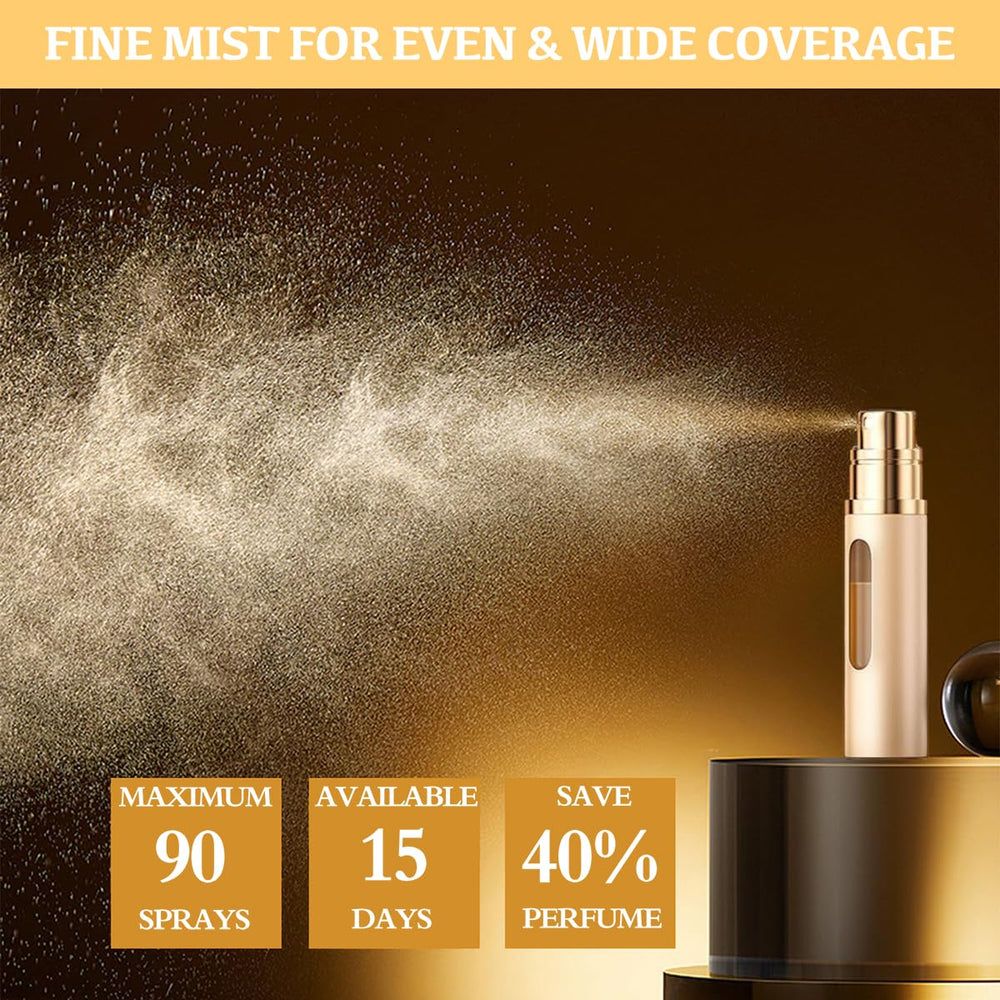 LTBL bottom-fill refilling action using perfume nozzle showing leak-free transfer benefit
