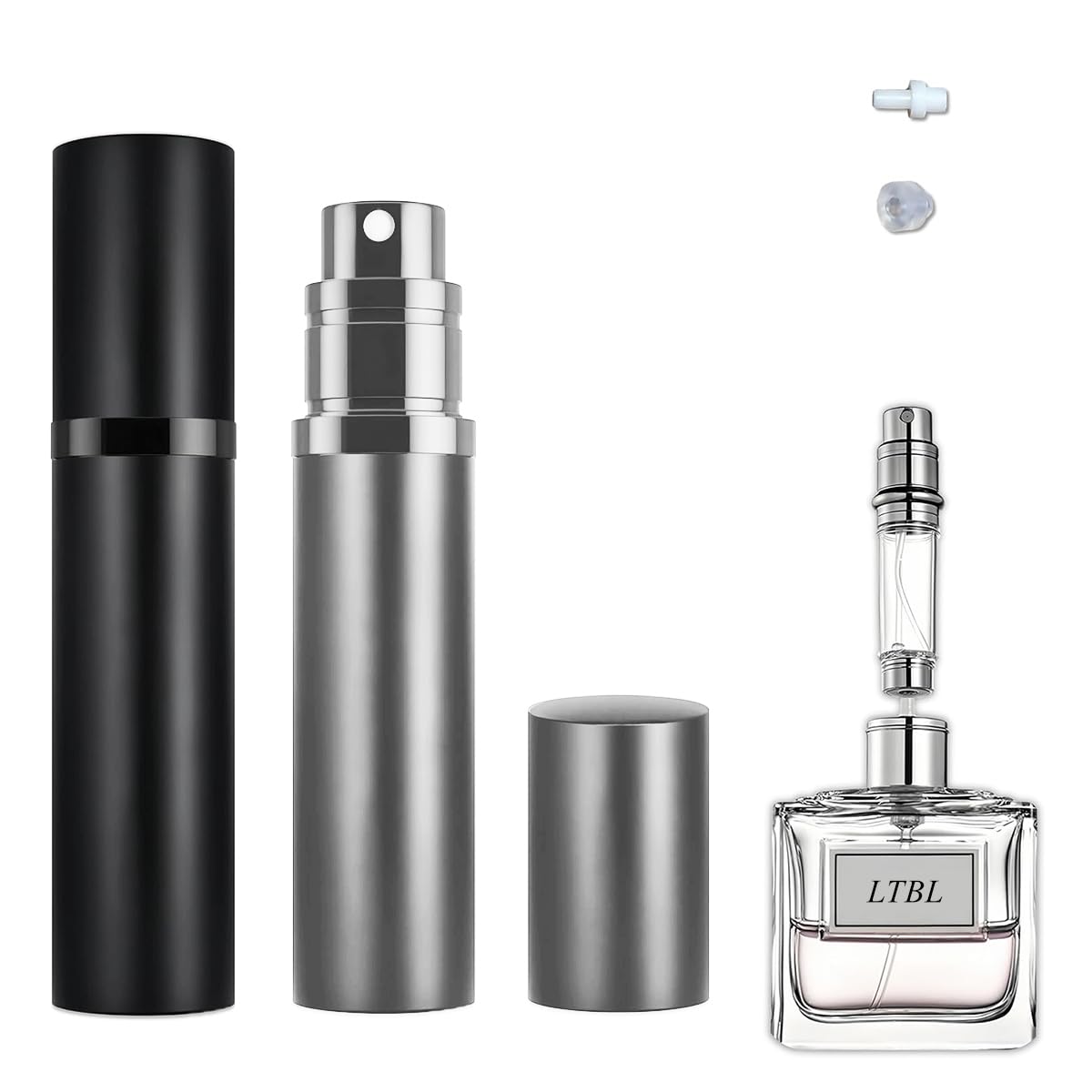 LTBL front view of both black and gray atomizers showing portability benefit
