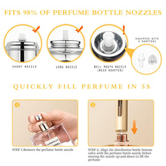 LTBL inner glass bottle with copper base close-up preserving fragrance benefit