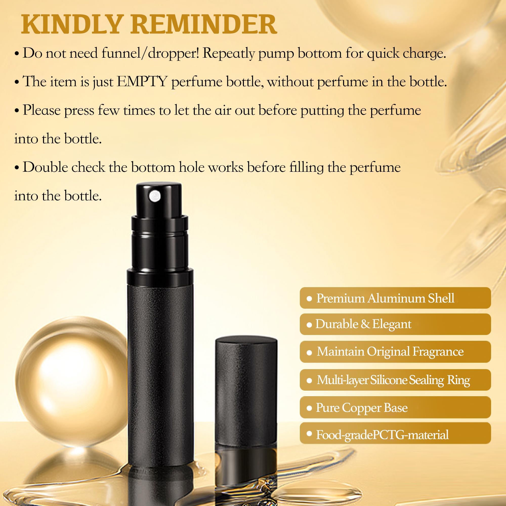 LTBL atomizer beside a lipstick showing compact size for easy carry