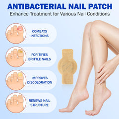 LTQXGT applying a patch to toenail for discreet daily conditioning
