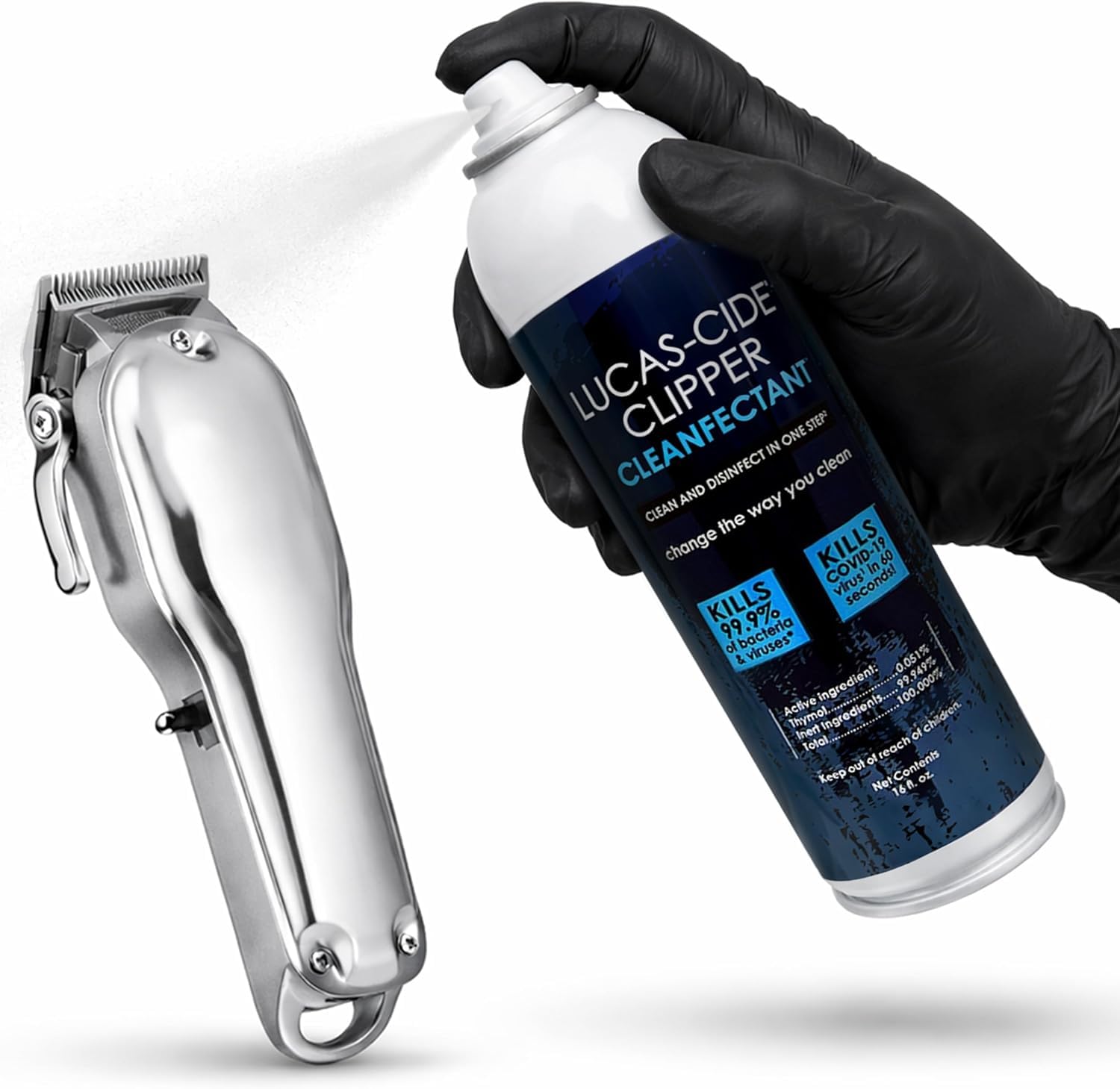 LUCAS-CIDE front packaging showing 16 fl oz bottle for reliable blade care