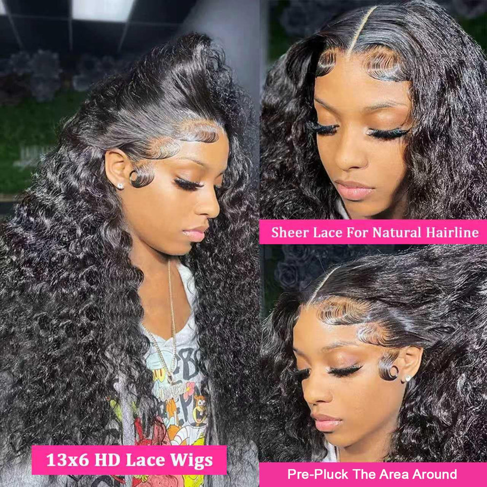 Lucksee close-up of Swiss HD lace frontal showcasing invisible hairline benefit