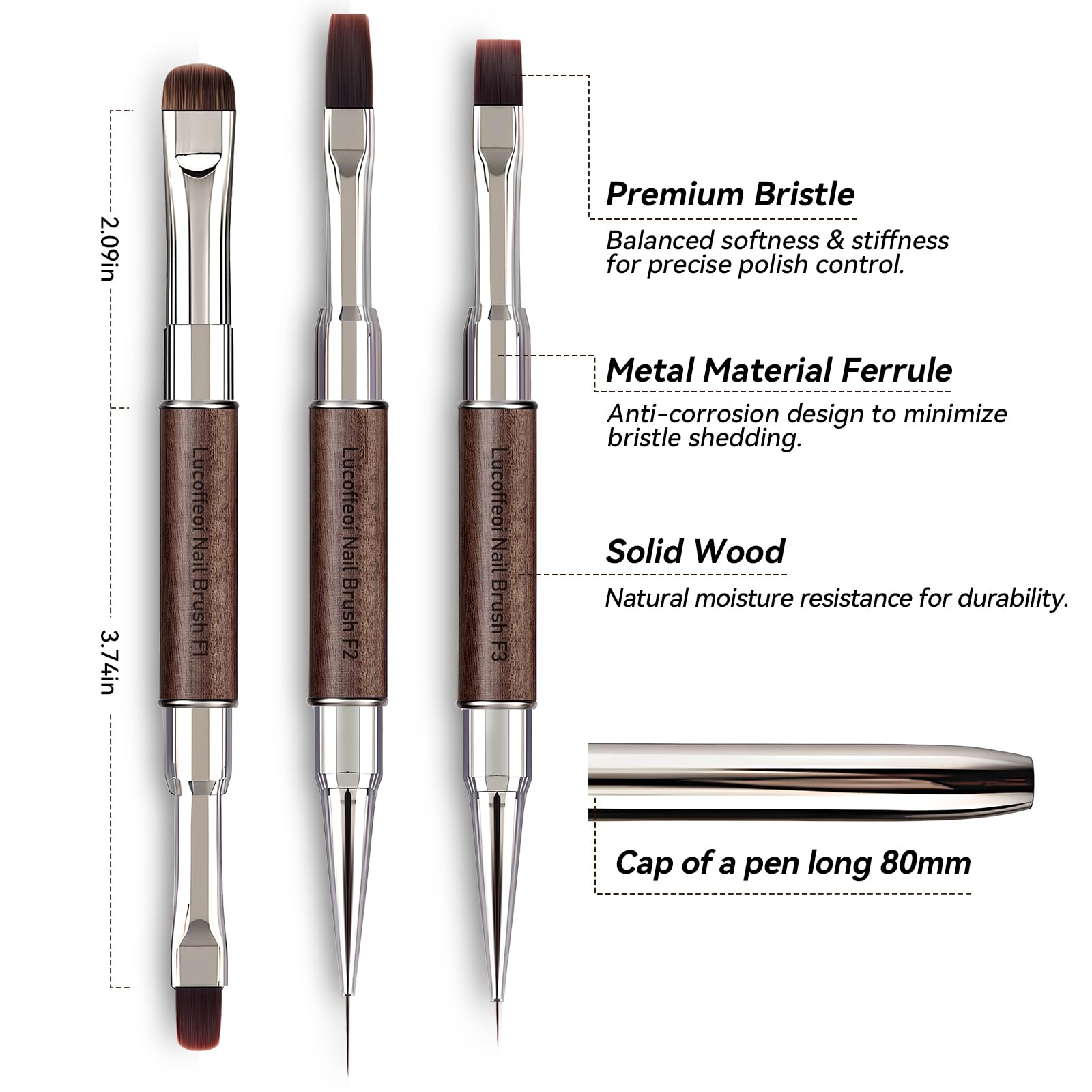 Lucoffeoi wooden handle grip highlighting ergonomic control and comfortable precision