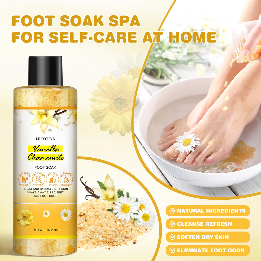 LUCOTIYA soak salts close-up texture relaxing exfoliation benefit